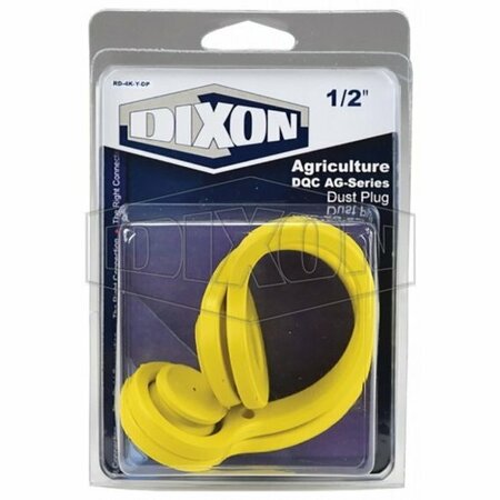 DIXON 1/2 ISO-A DUST PLUG X2 YELLOW RETAIL RD-4K-Y-DP